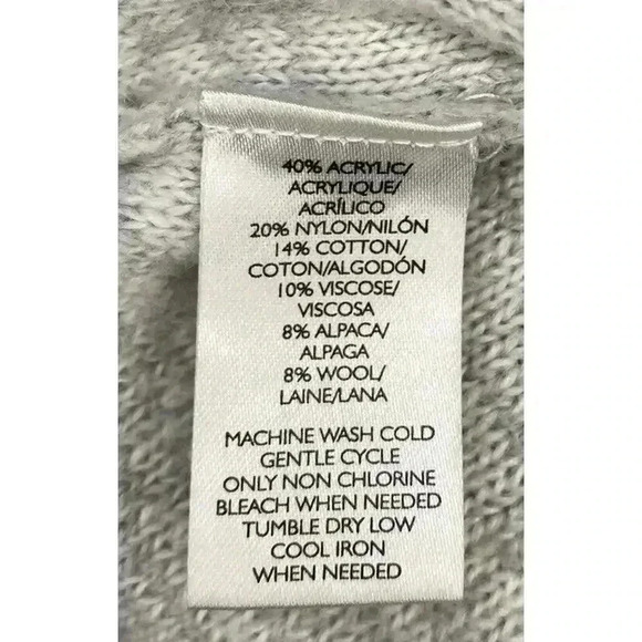 Lou & Grey Medium Gray Alpaca/Wool Blend Sweater Tunic Womens - Picture 6 of 6